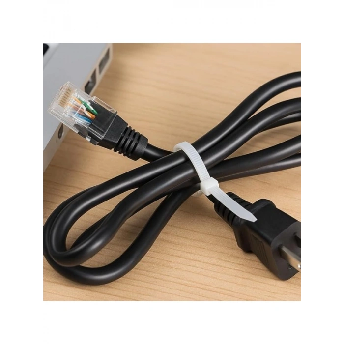 Dayanıklı Beyaz Kablo Bağı, 450 mm, 100’lü Paket