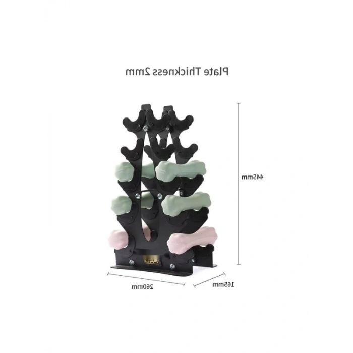 Dayanıklı Çelik Dambıl Standı - 5 Çift Kapasite