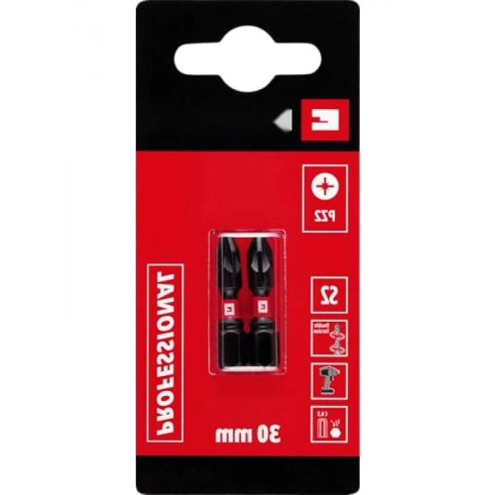 Dayanıklı Çift Torsiyonlu Darbeli Bit Seti, 2 Parça, 30 mm, PZ2