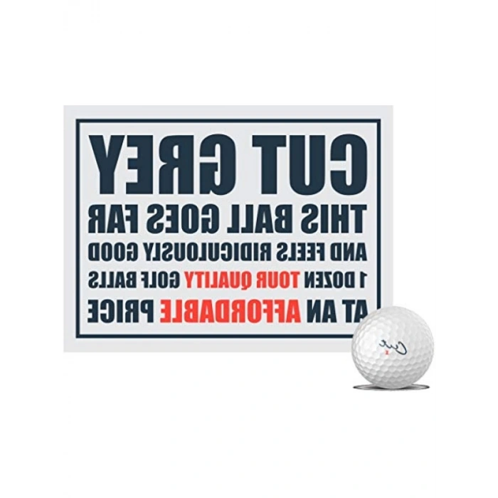 Dayanıklı Golf Topları - Kesilmiş Gri