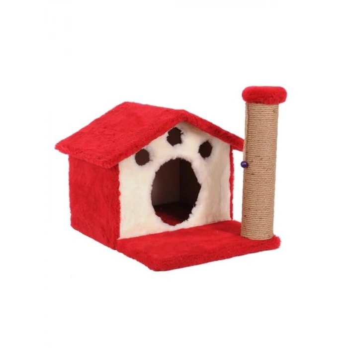 Dayanıklı Kedi Tırmalama Yüzeyi, Kırmızı