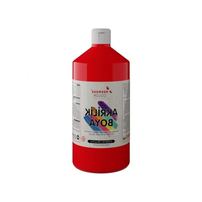 Dayanıklı Kırmızı Akrilik Boya - 1000 gr