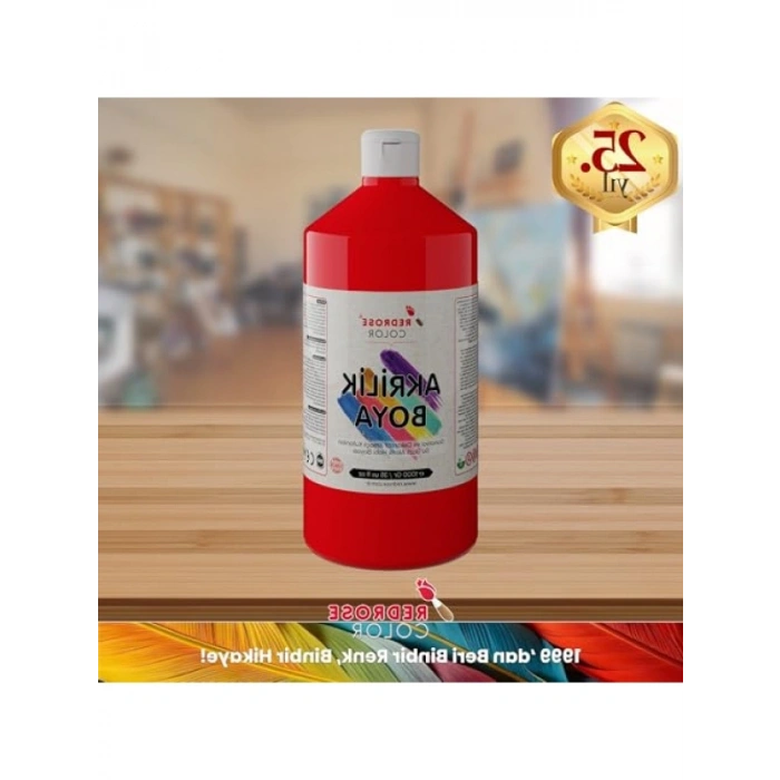 Dayanıklı Kırmızı Akrilik Boya - 1000 gr