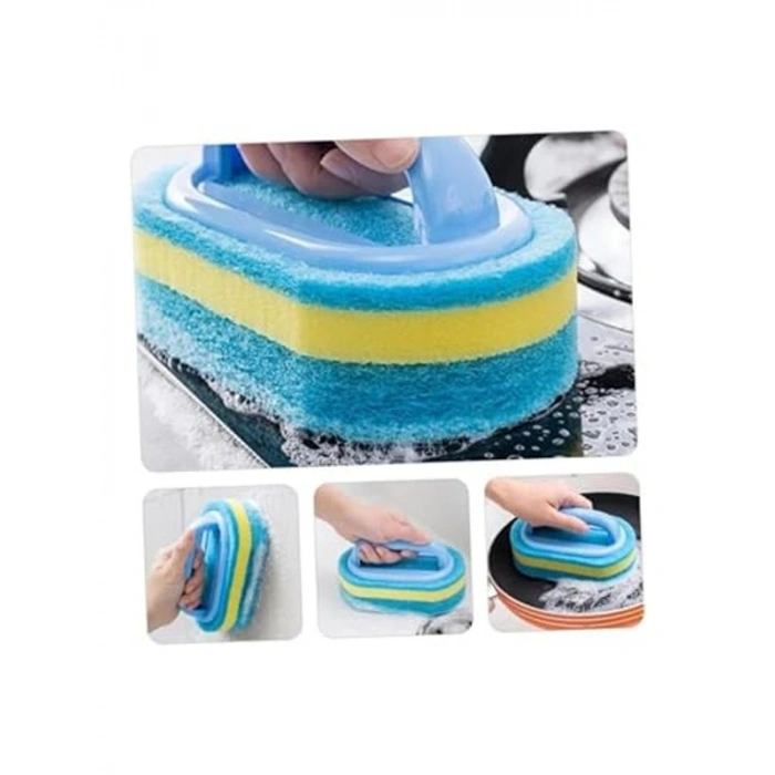 Dayanıklı Sünger Fırça, 3 Katlı Bulaşık Yıkama Fırçası