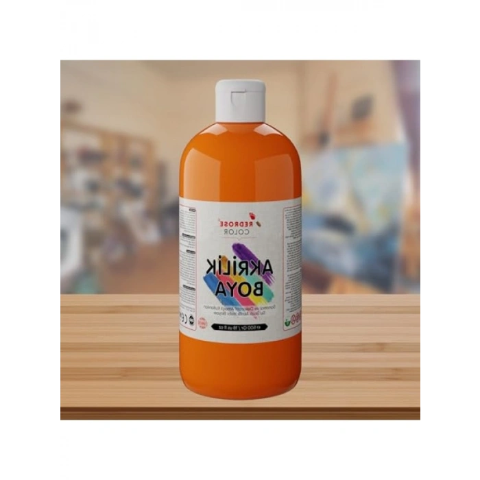 Dayanıklı Turuncu Akrilik Boya (500 gr)
