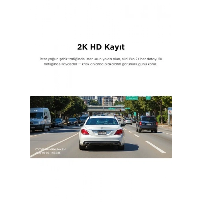 DDPAI Mini Pro 2K Araç İçi Kamera - 2K HD Çözünürlük - NightVIS 2.0 Gece Görüşü - Süper Kapasitör