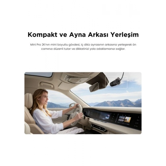 DDPAI Mini Pro 2K Araç İçi Kamera - 2K HD Çözünürlük - NightVIS 2.0 Gece Görüşü - Süper Kapasitör