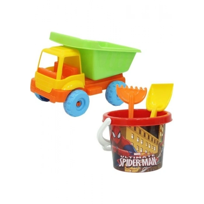 Dede Spiderman Küçük Kamyon Plaj Set