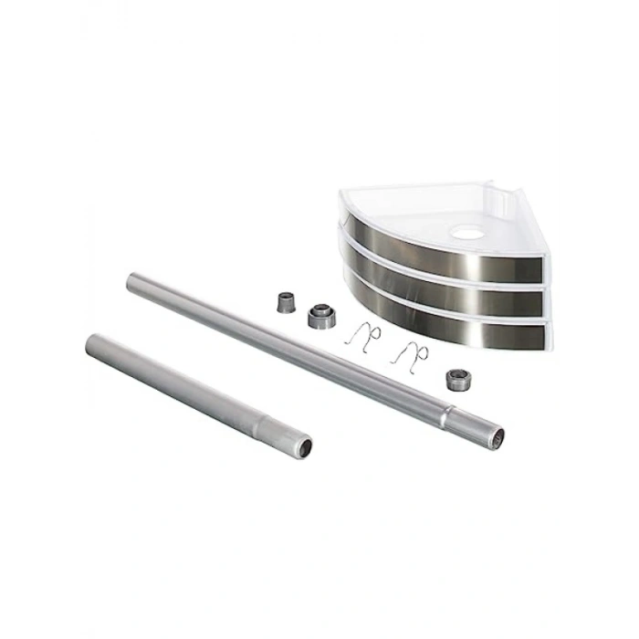 Dekoratif Aynalı Köşe Dolabı, 260 cm Yükseklikte