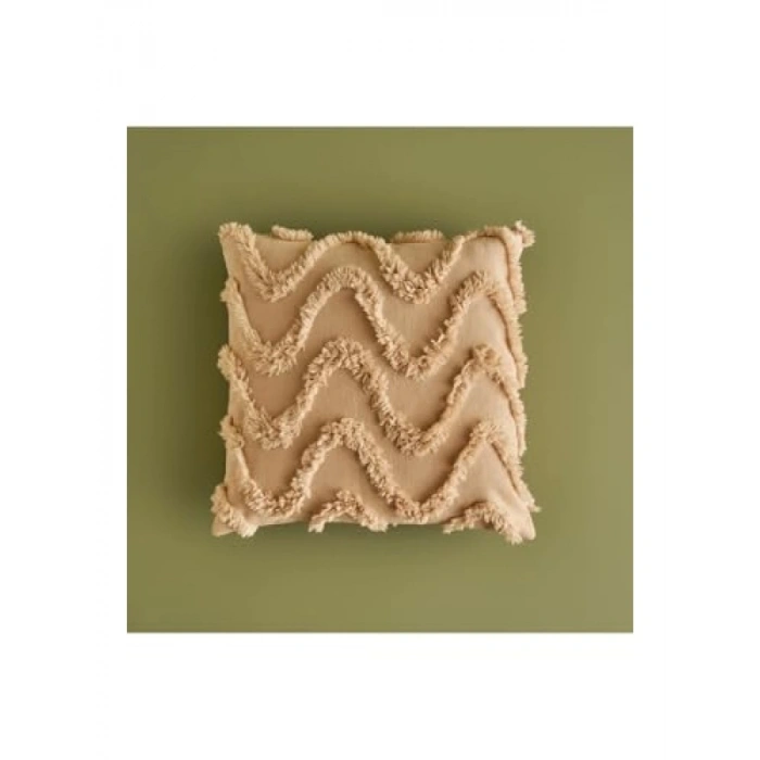 Dekoratif Bej Renk Yastık - 43 x 43 cm