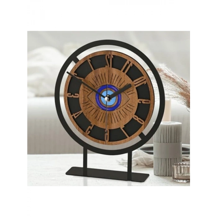 Dekoratif Desenli Masa Saati - Şık Tasarım