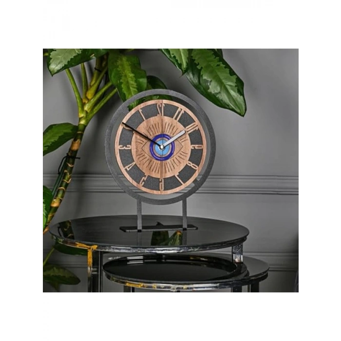 Dekoratif Desenli Masa Saati - Şık Tasarım