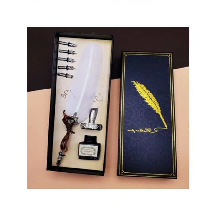 Dekoratif Divit Hokka Kalem Seti, Beyaz