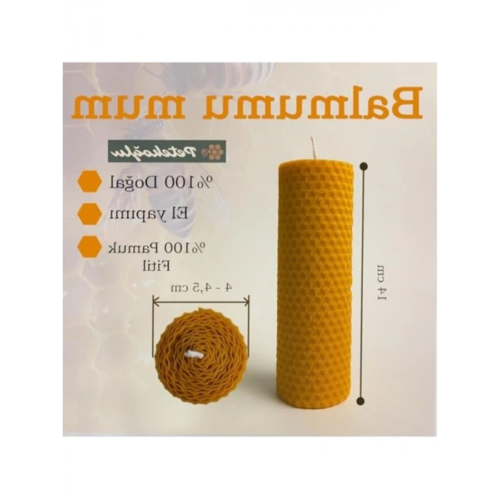 Dekoratif Hediye Kutusu, 4lü Balmumu Mum Seti