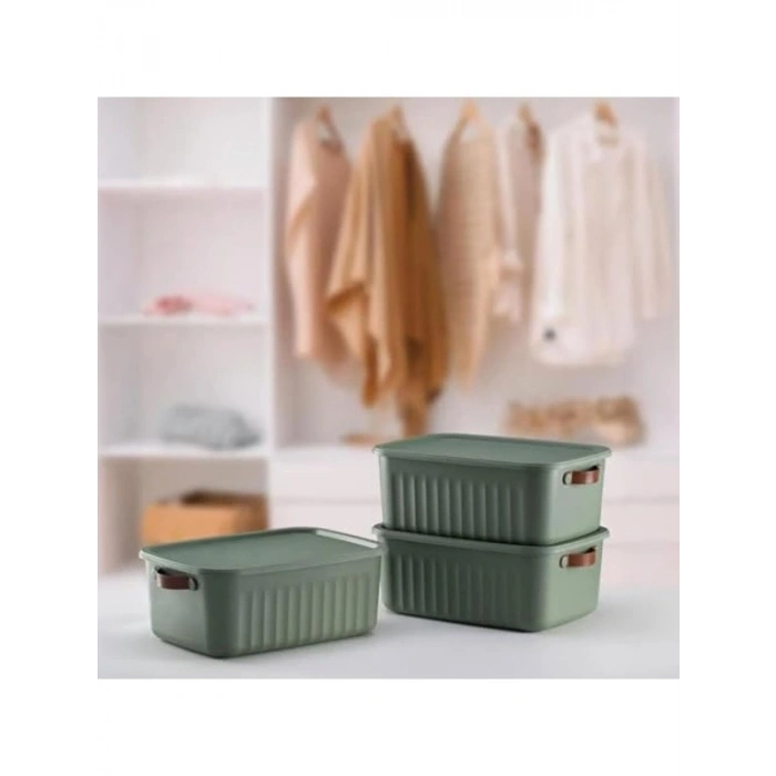 Dekoratif Kapaklı Kutu, 35x25x14 cm Ölçülerinde ve 10 Litre Hacim
