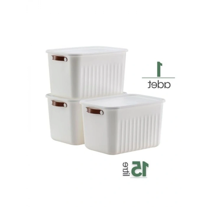 Dekoratif Kapaklı Kutu, 35x25x22 cm Ölçülerinde, 15 Litre Saklama Alanı