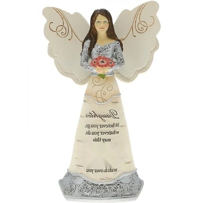 Dekoratif Melek Figürü - Çiçek Desenli Pena