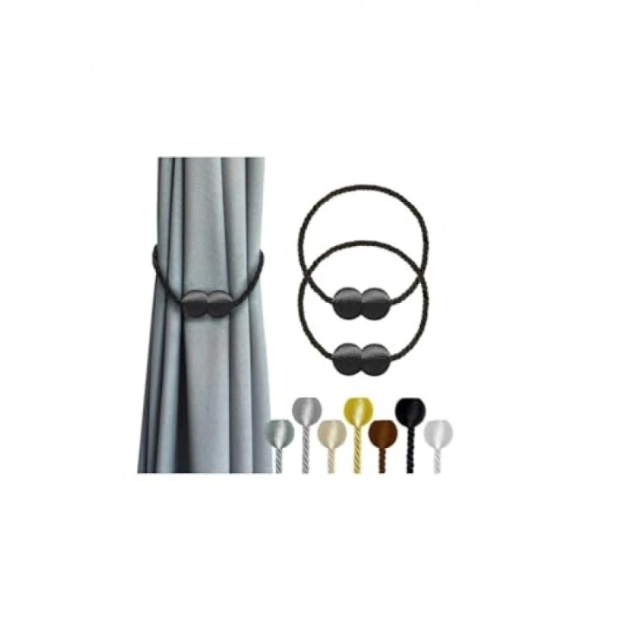 Dekoratif Mıknatıslı Fon Perde Tutucu Seti (2 Adet)