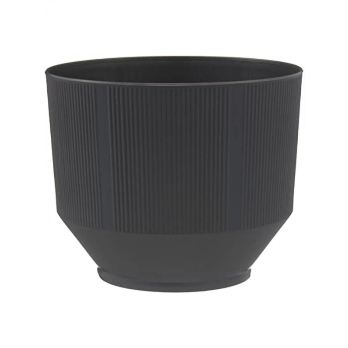 Dekoratif Saksı, Antrasit Renk, 3.3 Litre Kapasite, 18.5 cm