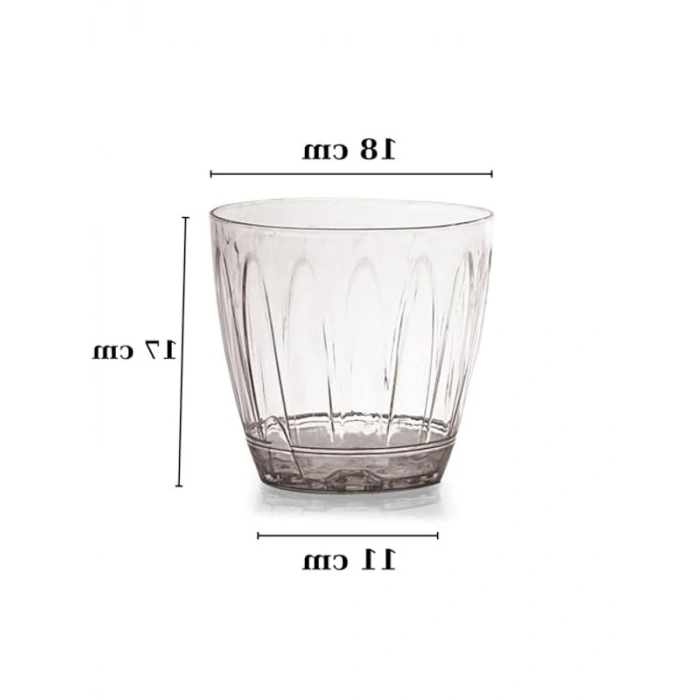 Dekoratif şeffaf orkide saksısı, modern tasarım, 3 litre hacimli, sağlam yapı