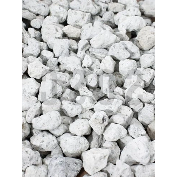 Dekoratif Volkanik Beyaz Lav Taşı, 2-4 cm, 5 Litre