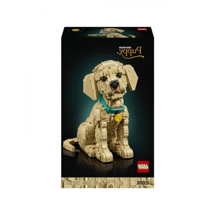 Dekoratif Yavru Golden Retriever Figürü, 2102 Parça Yapım Seti