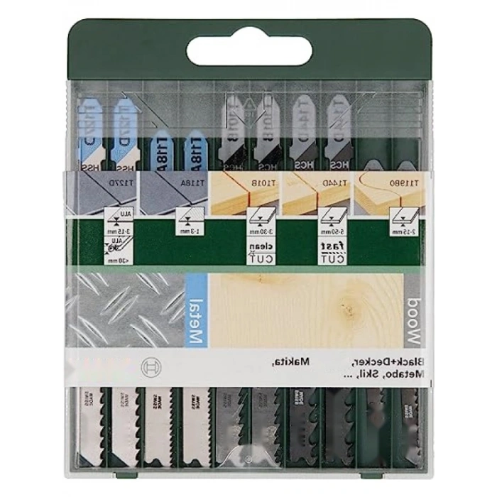 Dekupaj Testere Seti, 10 Adet, Ahşap ve Metal Bıçakları