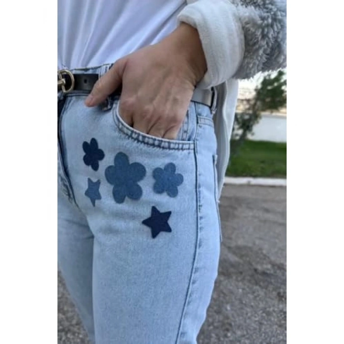 Denim Jeans Onarım ve Dekoratif Yıldız Kot Arma Patch