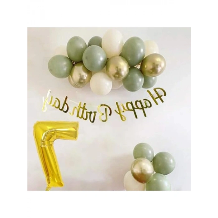 Deniz Kumu ve Krom Gold Temalı Doğum Günü Seti, 7 Yaş için
