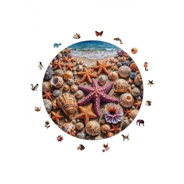 Denizdeki Hazine Temalı Ahşap Puzzle - 252 Parça, 29x29 cm Boyut