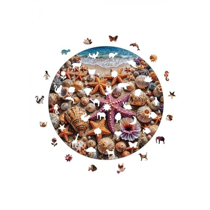 Denizdeki Hazine Temalı Ahşap Puzzle - 252 Parça, 29x29 cm Boyut