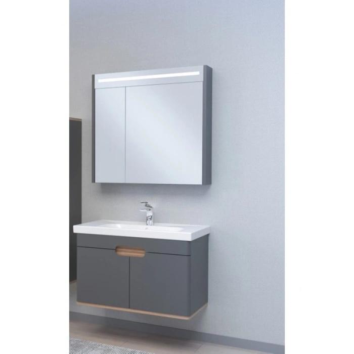 Denko Banyo Troy 80 cm Antrasıt Grı/hazar Banyo Dolabı