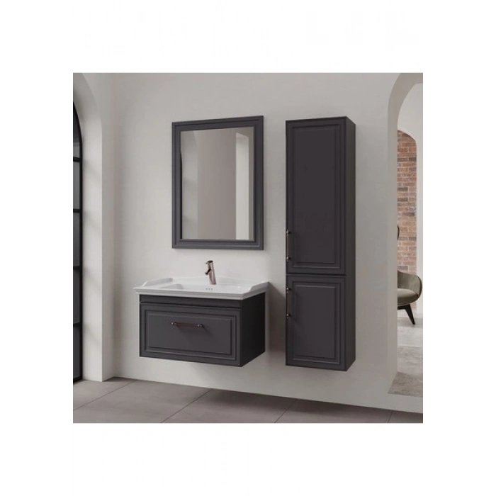 Denko Era 80 cm Antrasit Banyo Dolabı