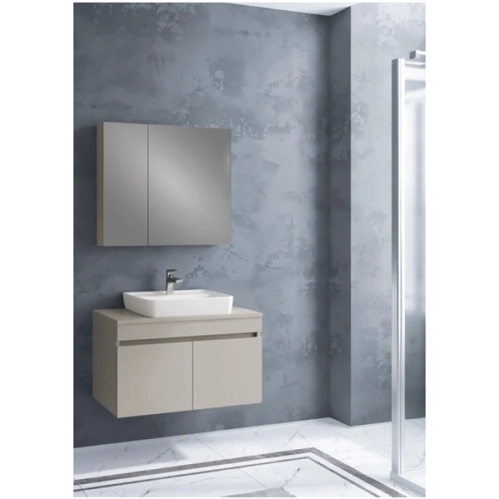 Denko Etna 80 cm Kül Gri Banyo Dolabı
