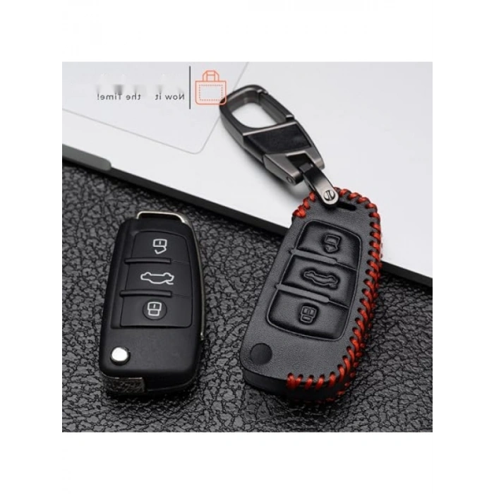 Deri Anahtar Kılıfı - Audi Modeli Uyumlu