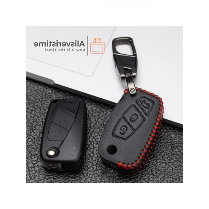 Deri Anahtar Kılıfı - Çoklu Araç Uyumlu