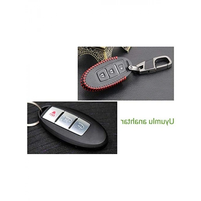 Deri Anahtar Kılıfı - Uyumlu Modeller için