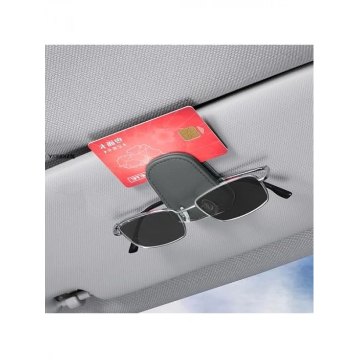 Deri Araç İçi Gözlük Tutucu, Manyetik Klips Tasarımı