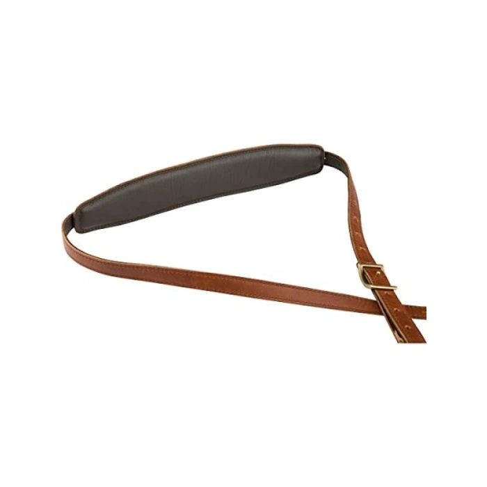 Deri Gitar Kayışı - Konyak Renk