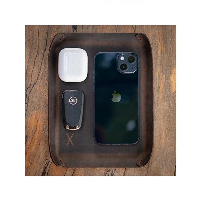 Deri Masaüstü Organizer, Çok Amaçlı Kullanım için Şık Tasarım