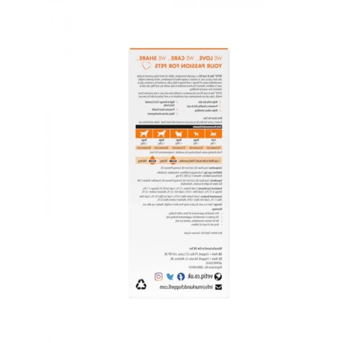 Deri ve Tüy Bakım Yağı, 250ml, Omega 3-6-9 İçerir