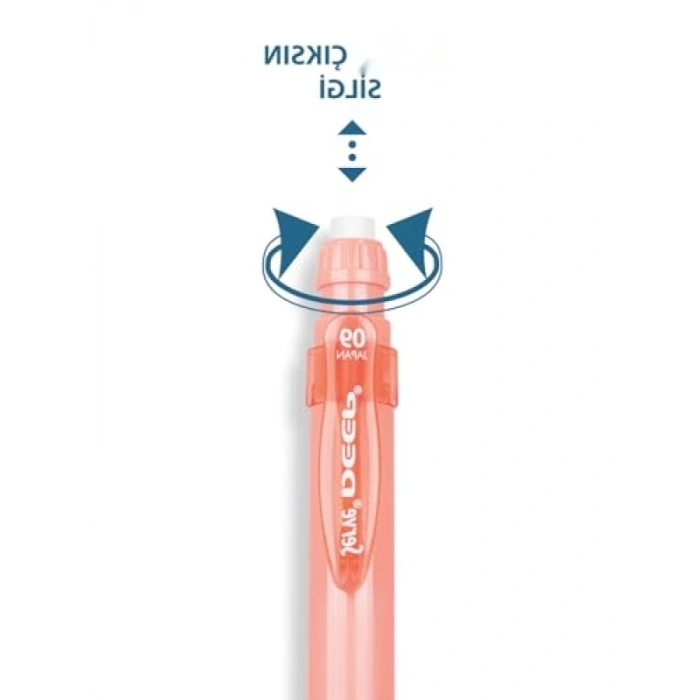 Derin Mekanik Kurşun Kalem - 0,9 mm, Mercan Renk Gövde