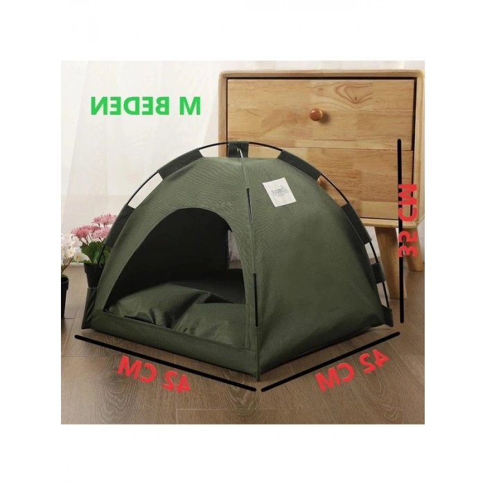 Derin uyku ve serin yazlık kedi evi, yeşil, medium boy