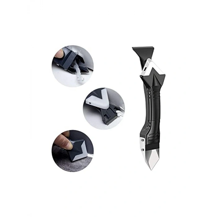 Derz Silikon Kazıyıcı ve Uygulayıcı Aparat, 3ü 1 Arada Set