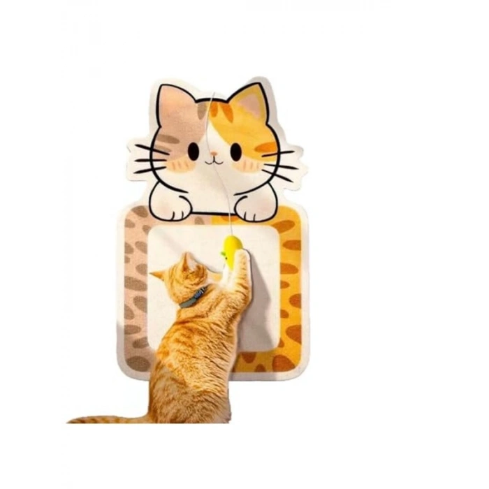 Desenli Kedi Tırmalama Pedi, Sevimli ve Dayanıklı Malzeme