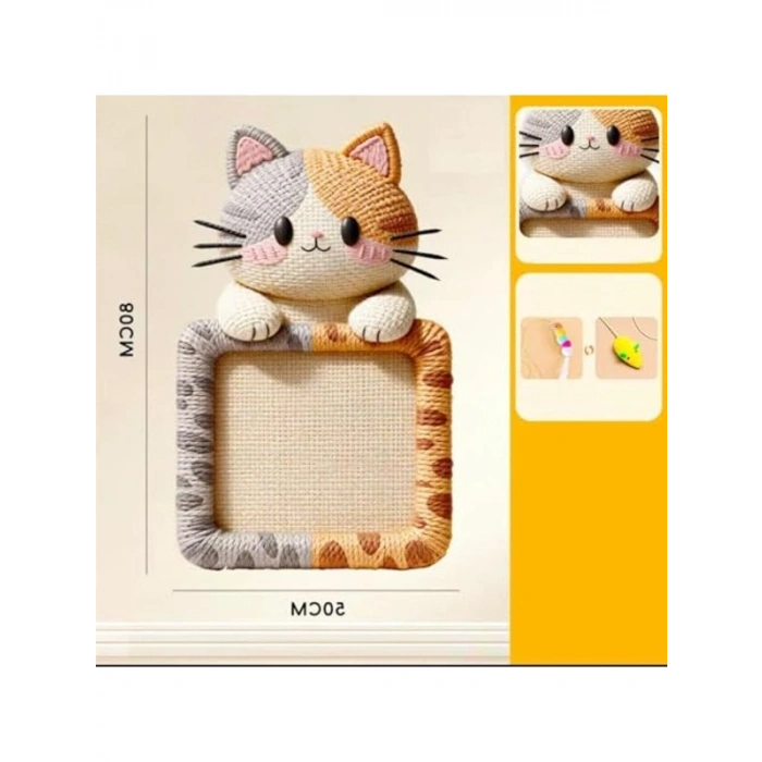 Desenli Kedi Tırmalama Pedi, Sevimli ve Dayanıklı Malzeme