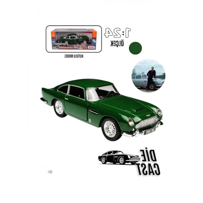 Diecast Metal Model Araba, Aston Martin DB5, 1:24 Ölçek