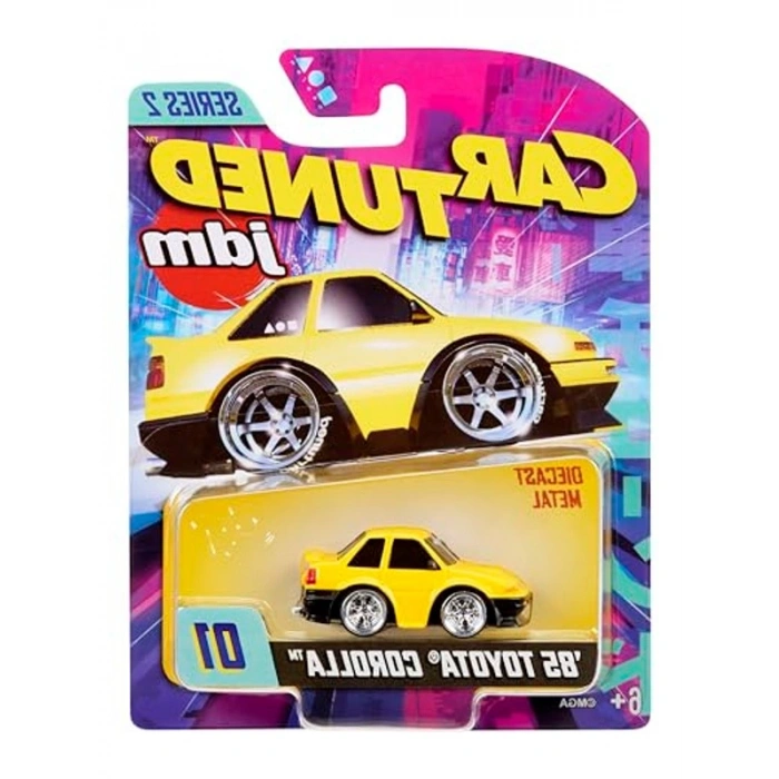 Diecast Metal Oyuncak Araba - 1985 Toyota Corolla AE86, Sarı Coupe