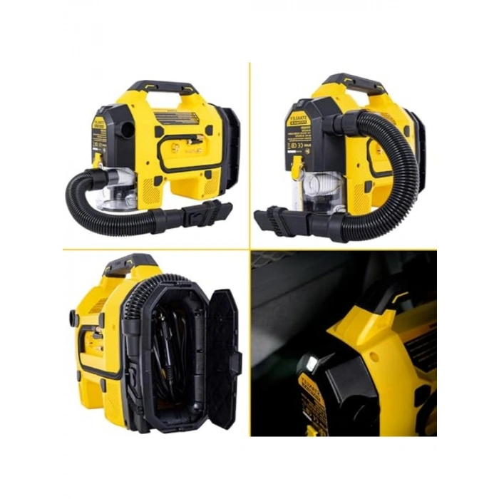 Dijital Basınç Göstergeli Pompa ve Araç Süpürgesi, 12V/18V Uyumlu