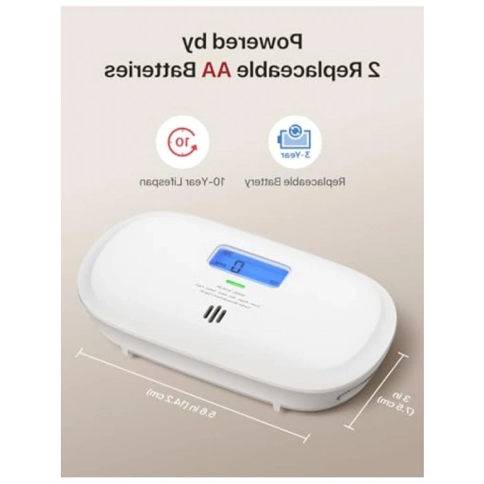 Dijital Ekranlı Taşınabilir Karbon Monoksit Dedektörü